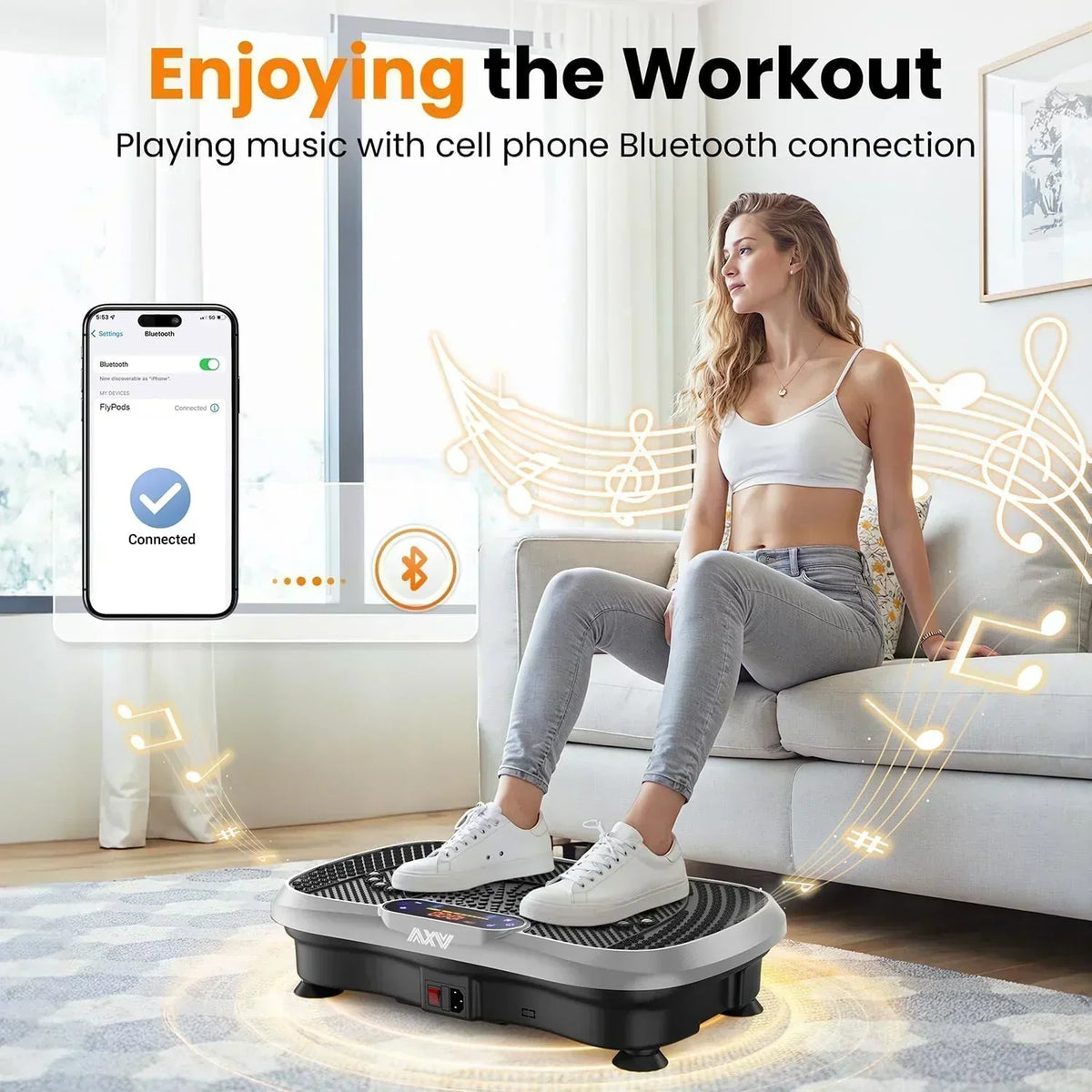AXV Vibration Plate Fitness Platform Trainer Suitable for men and women to lose weight