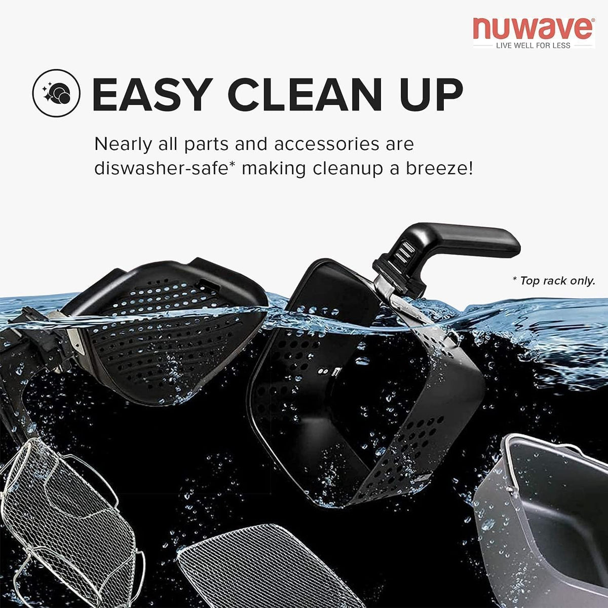 Nuwave Brio 15.5Qt Air Fryer Oven quickly reheats bakes and dehydrates food