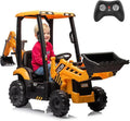 12V JCB Ride On Excavator Ride on Toys for Kids 4-8 Electric Car for Kids with Tractor