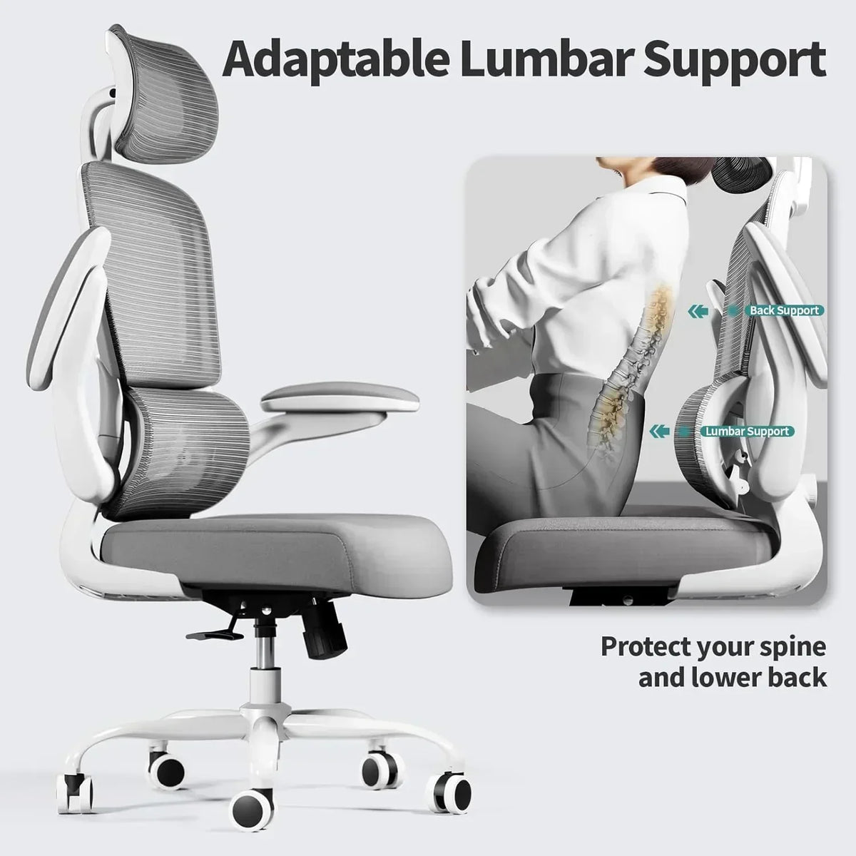 TRALT Office Chair Ergonomic Desk Chair 330 lbs Home Gaming Chair with Wheels