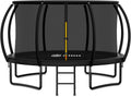 Gigu 10FT 12FT 14FT Recreational Trampolines with Enclosure Net and Ladder and Anti-Rust Coating, ASTM Approved Trampoline Outdoor for Kids and Adults Outdoor Yard Trampolines