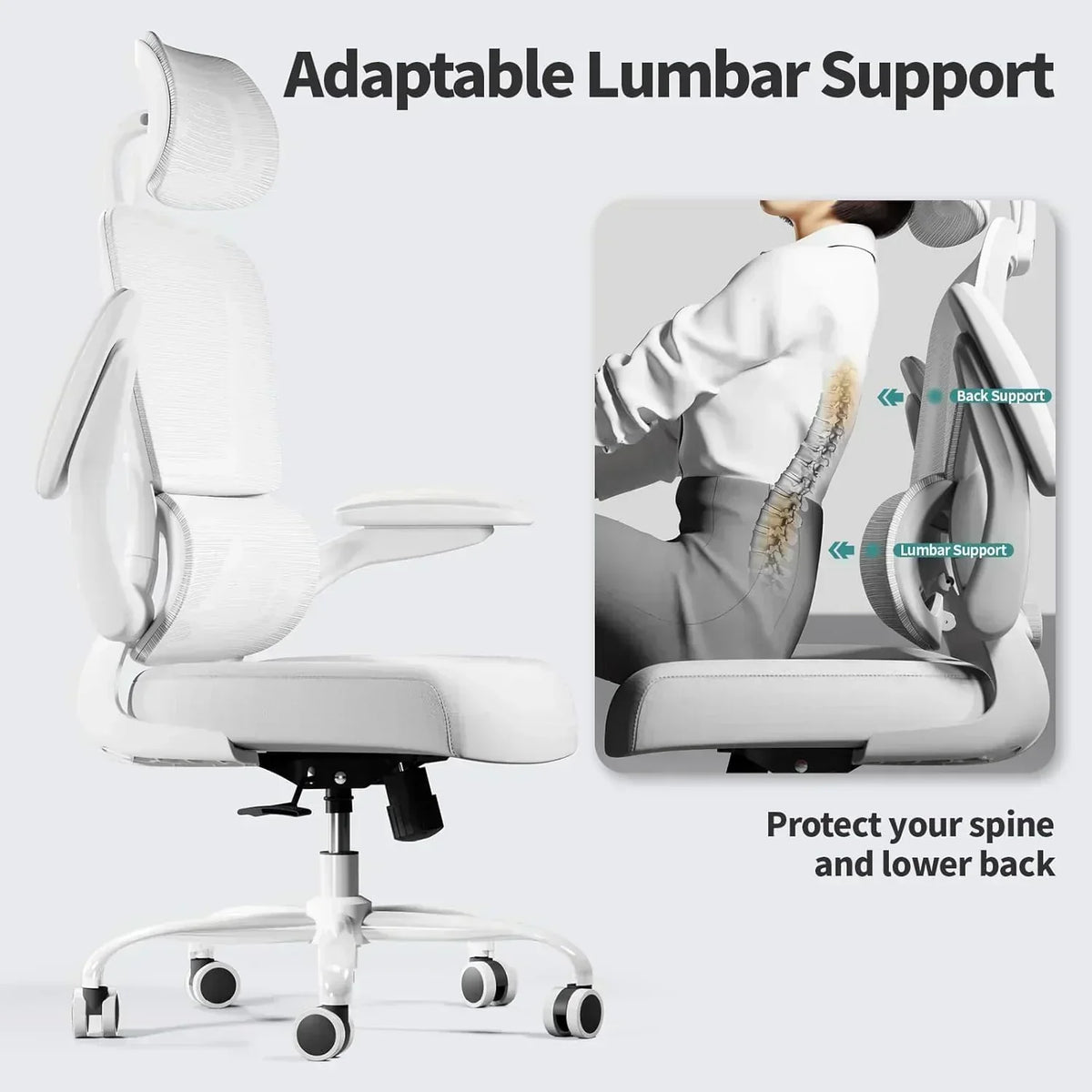 Office Chair Ergonomic Desk Chair 330 lbs Home Mesh Desk Chair Comfortable Gaming Chair