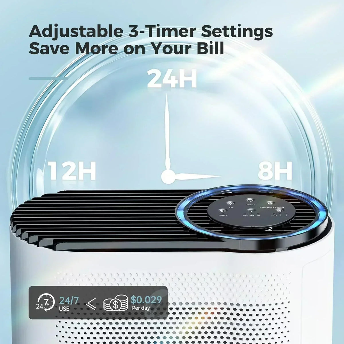 Home air purifier equipped with air quality sensor