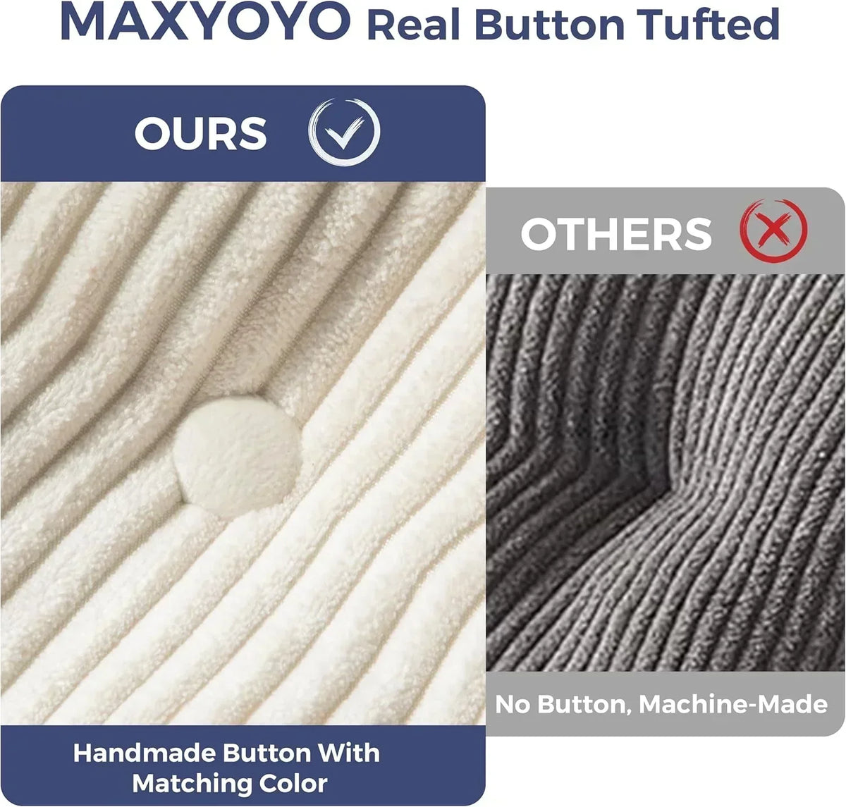MAXYOYO Folding Sofa Bed Convertible Sleeper Chair with Pillow Foldable Mattress with Back Support