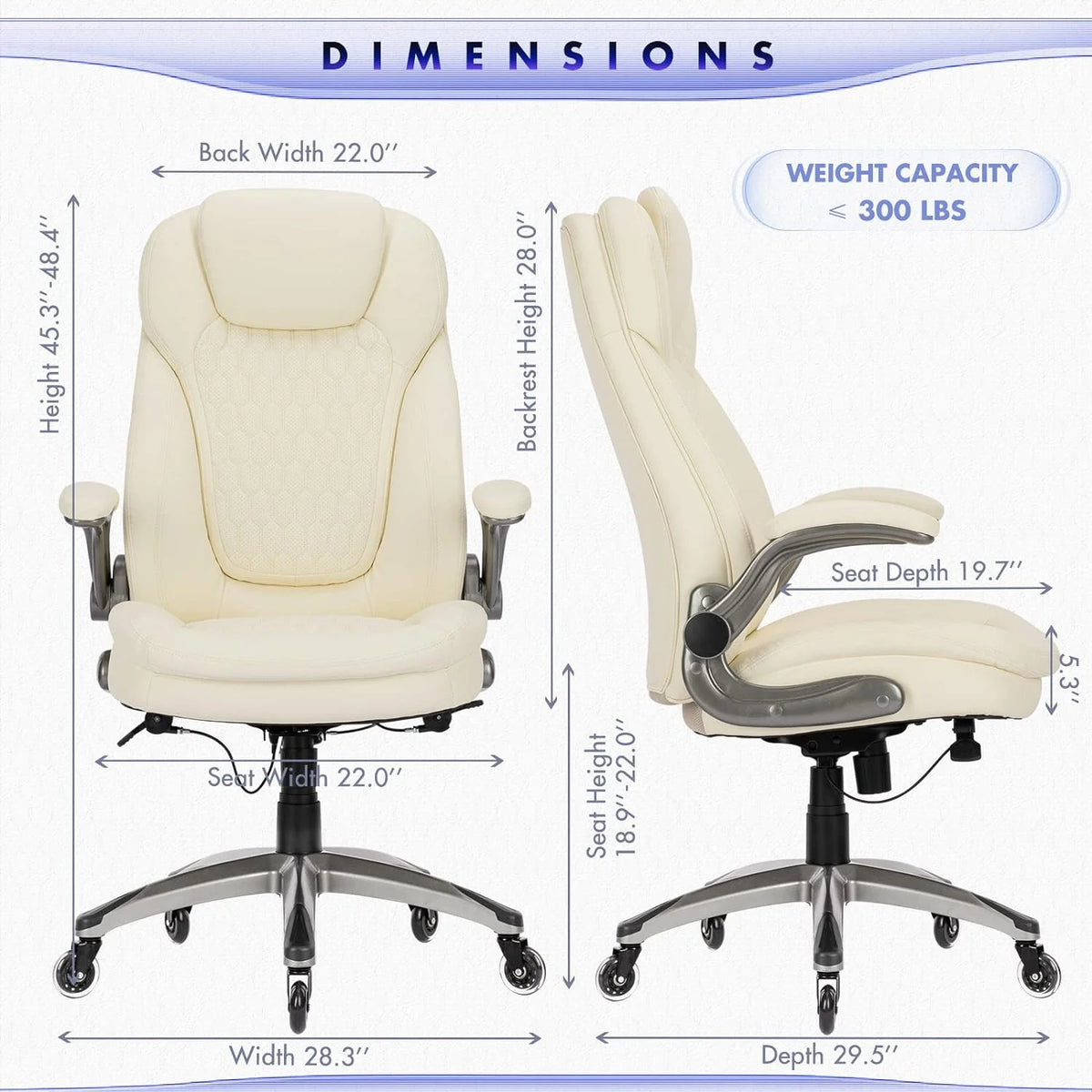 Executive Office Chair Computer Desk Chair Swivel Home Office Chair Upgraded Casters