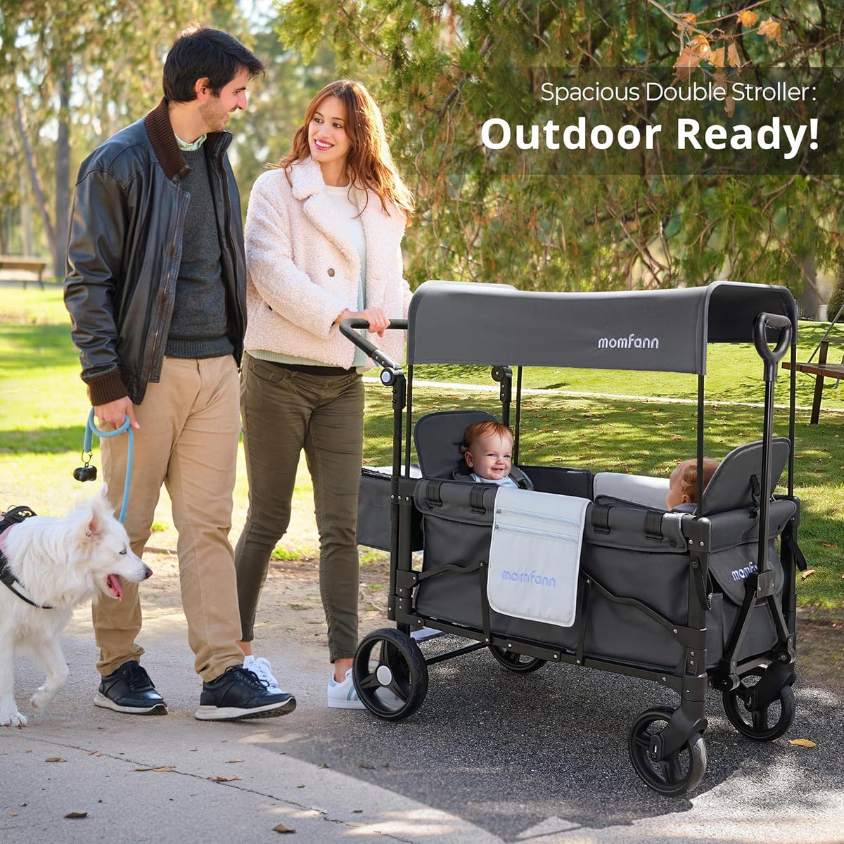 Stroller Wagon for Kids Wagon Stroller Toddlers 2 Seaters All-Terrain Baby Wagon Outdoor