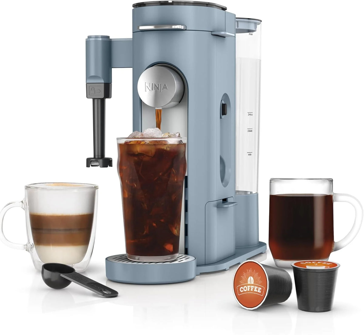 Ninja | Coffee Maker | Single Serve |Brew with Coffee Pods & Grounds| Compatible with K-Cup Coffee Pods | 4 Brew Styles, up to 24oz Cup Sizes & 56oz Removable Reservoir | Black | PB051