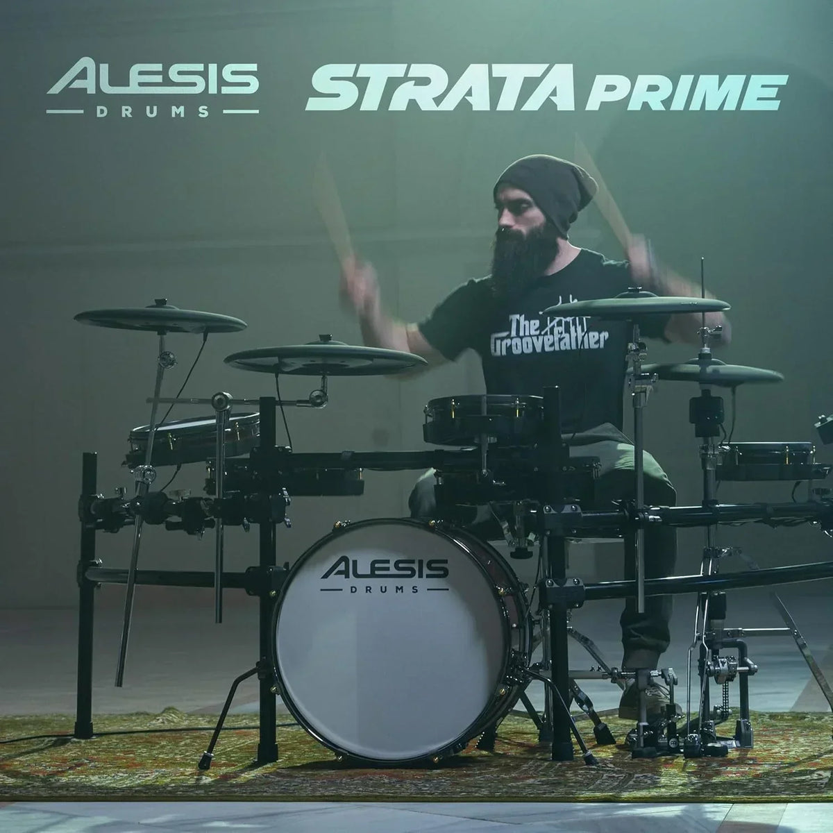 Alison Strata Prime Electronic Drum Set with Touch Screen Dual Area Grid Head