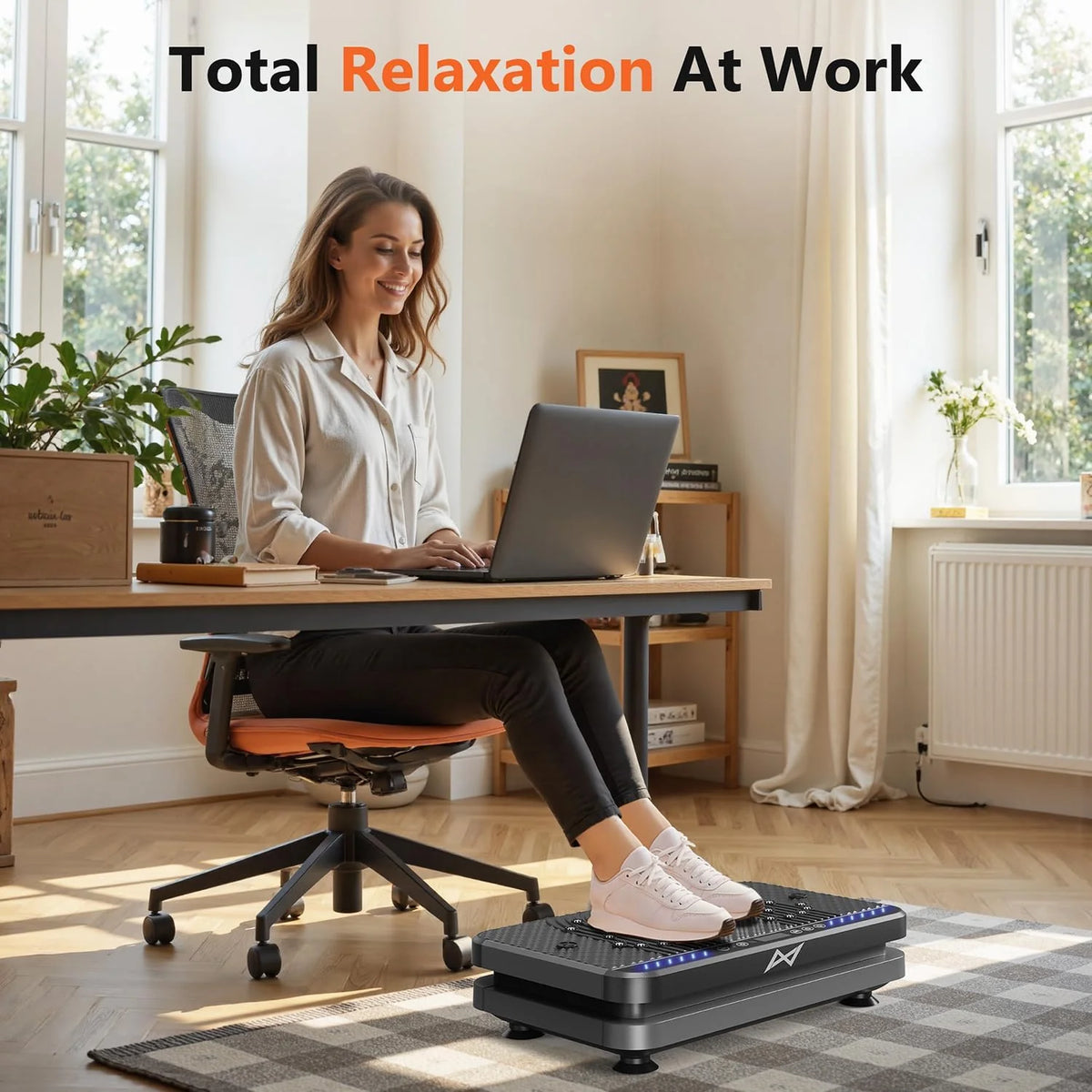 AXV Vibration Plate Fitness Platform Trainer Suitable for men and women to lose weight and burn fat at the gym