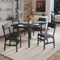 HUAHUU Dining Table Set for 4 Extendable Kitchen Table Cushion Chairs Rectangle Dining Table