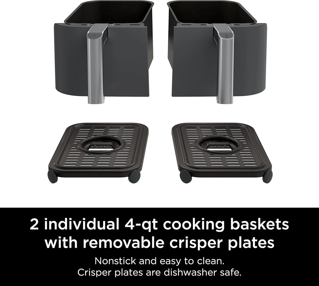 Ninja Foodi 6-in-1 FlexBasket Air Fryer with 7-Quart MegaZone and Basket Divider