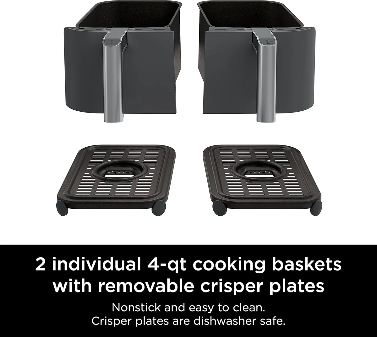 Ninja Foodi 6-in-1 FlexBasket Air Fryer with 7-Quart MegaZone and Basket Divider