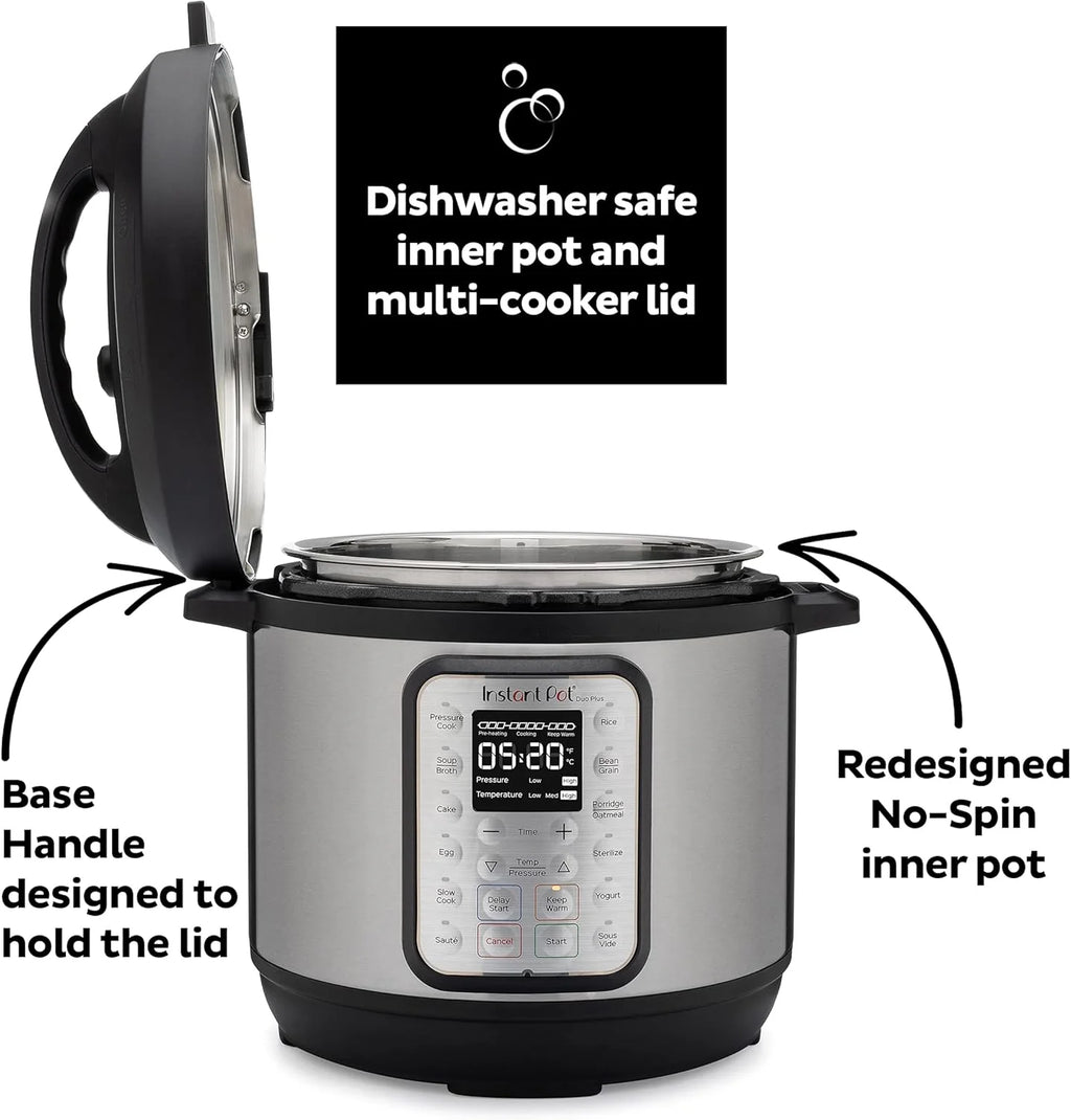 9-in-1 Multicooker, Pressure Cooker, Slow Cook, Rice Maker, Steamer, Sauté, Yogurt, Warmer & Sterilizer, Includes App With Over 800 Recipes, Stainless Steel, 6 Quarts