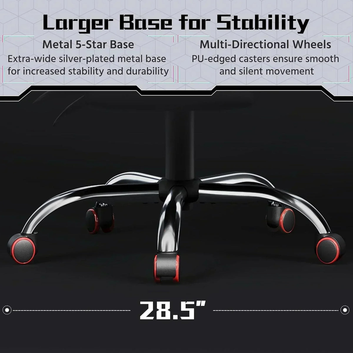 Gaming Chair with Massage Lumbar Support and Footrest Height Office Gaming Chair