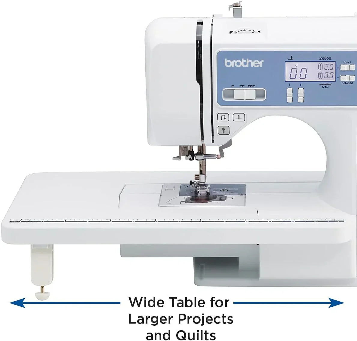 Brother Sewing and Quilting Machine Computerized 165 Built-in Stitches LCD Display Wide Table