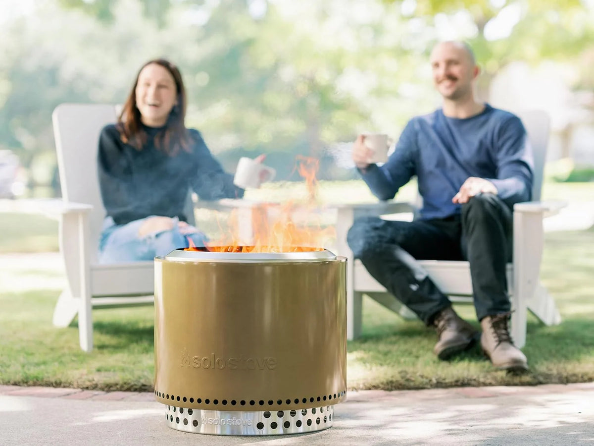 Solo Stove Bonfire 2.0 with Stand, 19.5 Inch Smokeless Fire Pit with Removable Ash Pan - Portable Outdoor Fire Pit - Stainless Steel Wood Burning Fireplace, Ideal for 4-6 People, 21.75 lbs