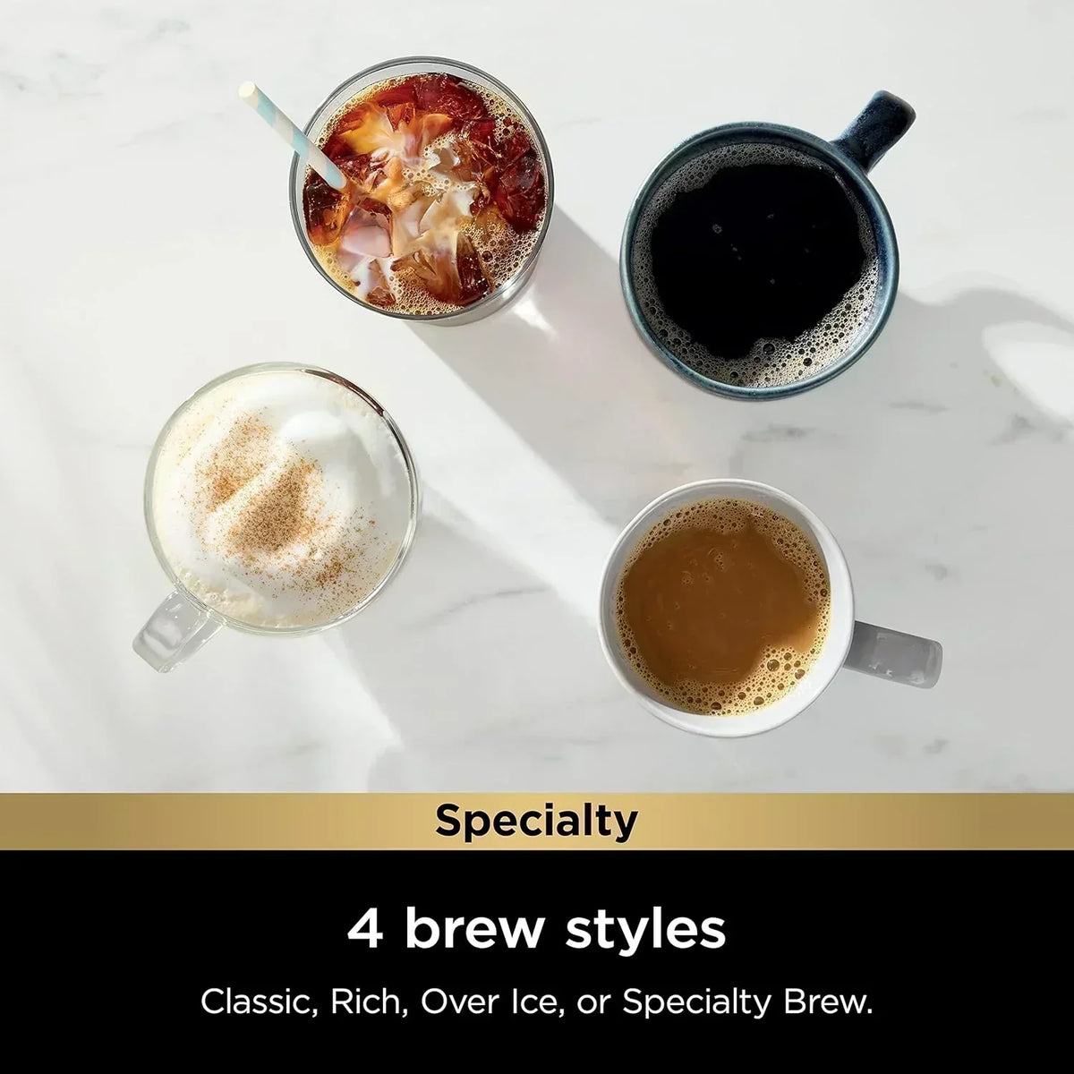 Ninja Coffee Maker Single Cup Brews with pods and grounds K-Cup compatible 4 brewing methods