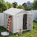 UDPATIO Storage Shed 8 x 10 ft. Resin Shed and Plastic Outdoor Storage