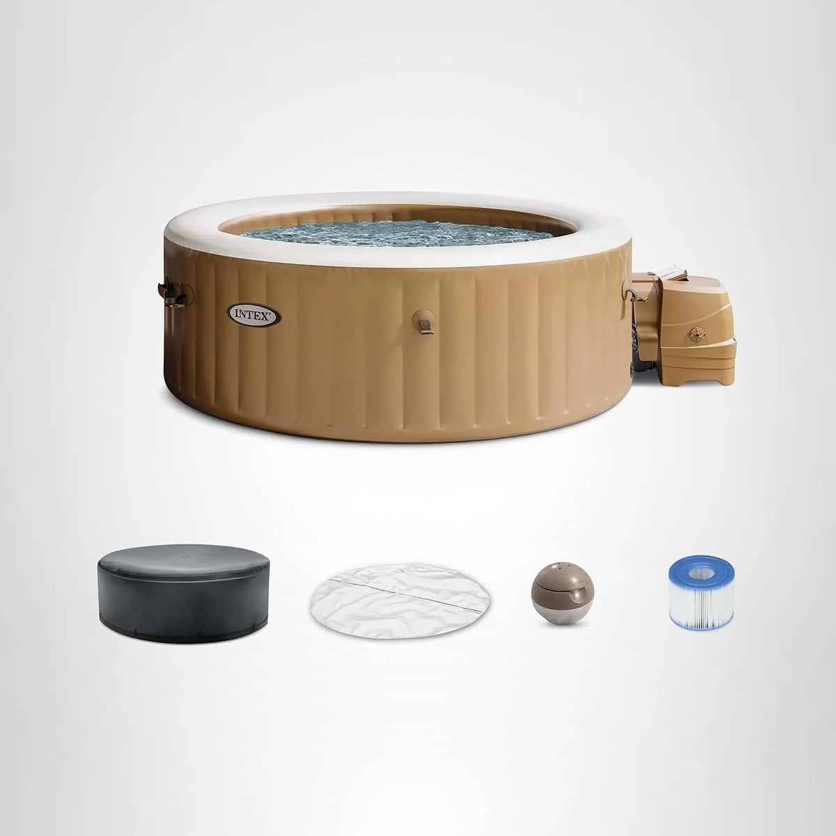 INTEX 28425EH PureSpa Bubble Massage Spa Set Outdoor Inflatable Portable Hot Tub
