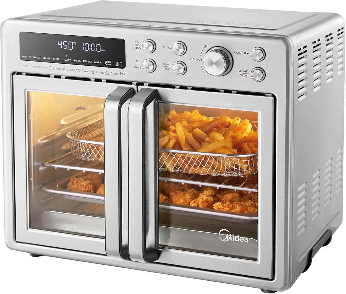 Flexify French Door Toaster Oven Air Fryer Combo 26.4 QT Extra Large Air Fryer Countertop