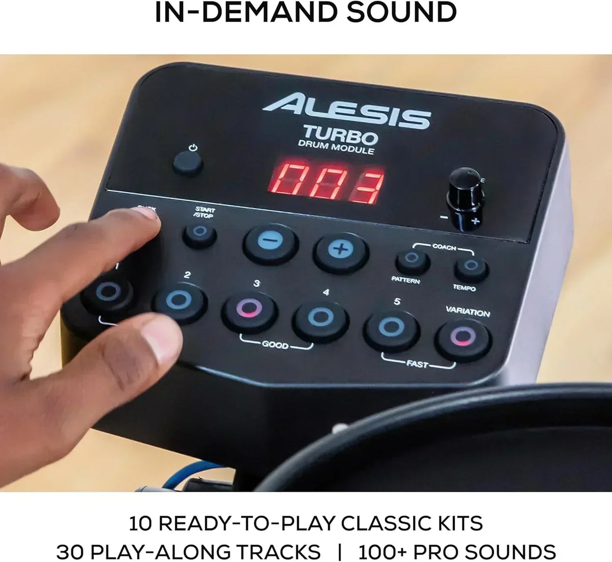 Alesis Turbo Mesh Kit - Electric Drum Set with Over 100 Sounds Mesh Drum Pad