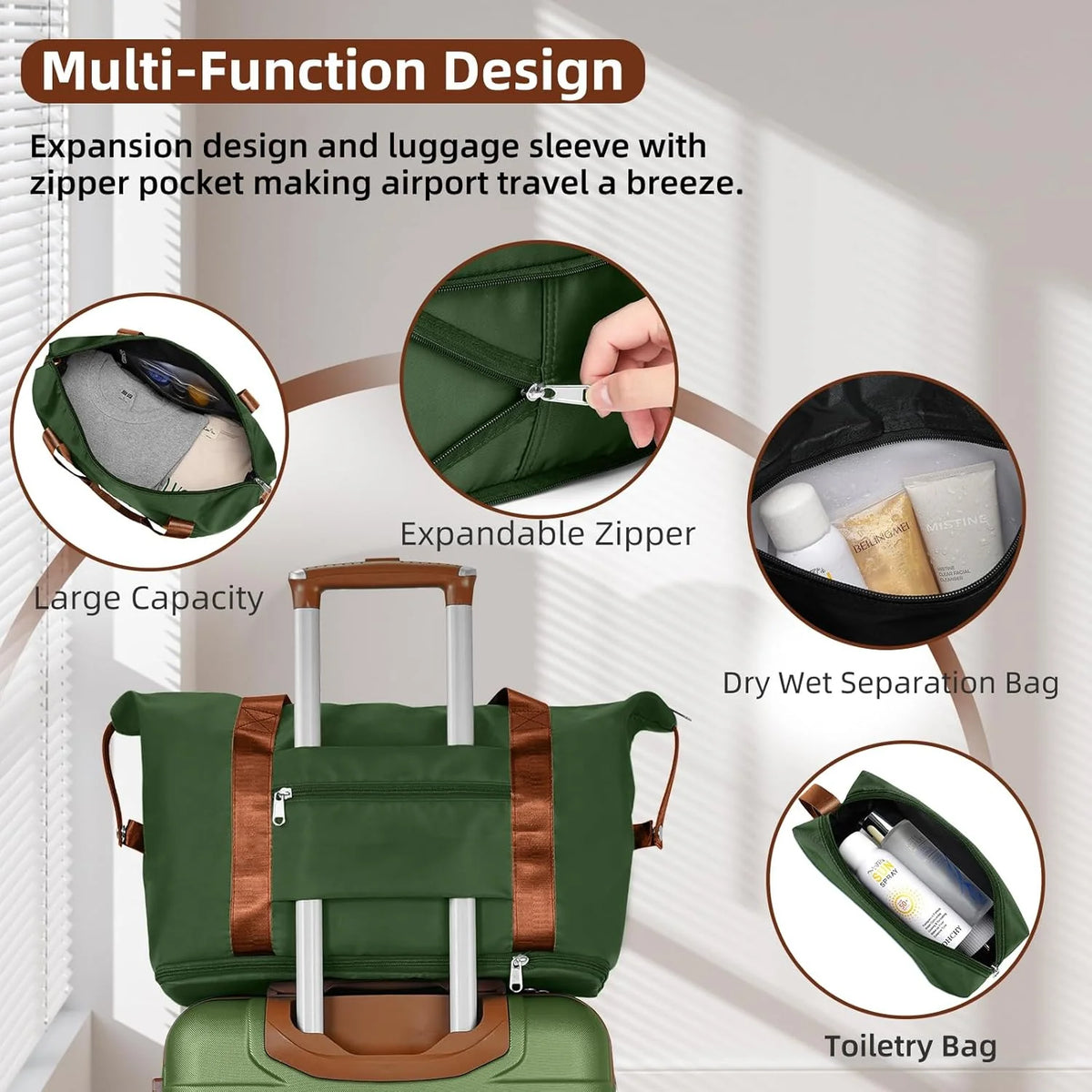 6-piece luggage set, expandable hardshell suitcase set with spinner wheels, lightweight rolling luggage set