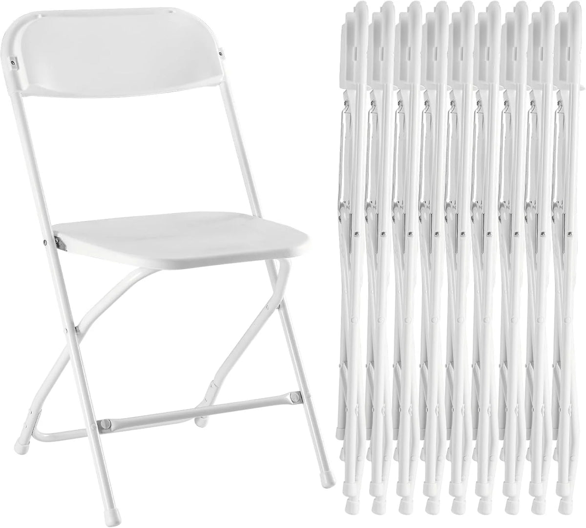 Sweetcrispy Folding Chair 12 Pack, Leather Padded Folding Chairs, Sturdy Metal Foldable Chairs
