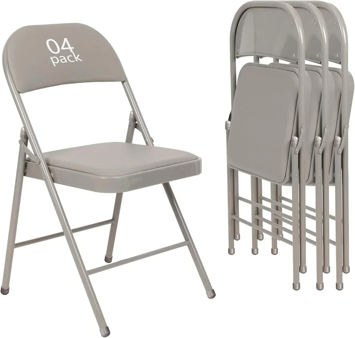 6 Pack Black Folding Chairs with Leather Chairs Events Office Wedding Party Upholstered Chairs