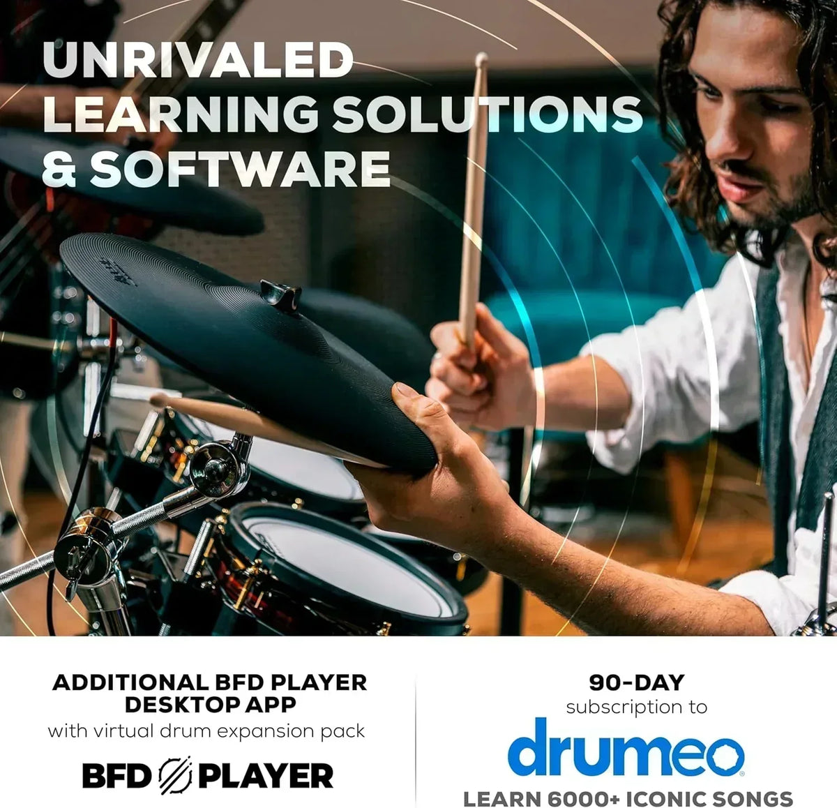 Alison Strata Prime Electronic Drum Set with Touch Screen Dual Area Grid Head