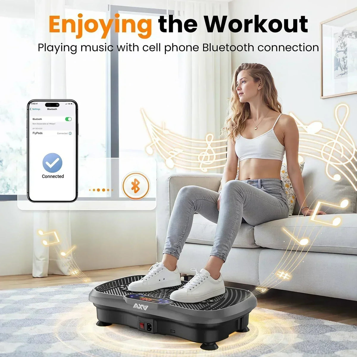 AXV Vibration Plate Fitness Platform Trainer Suitable for men and women to lose weight