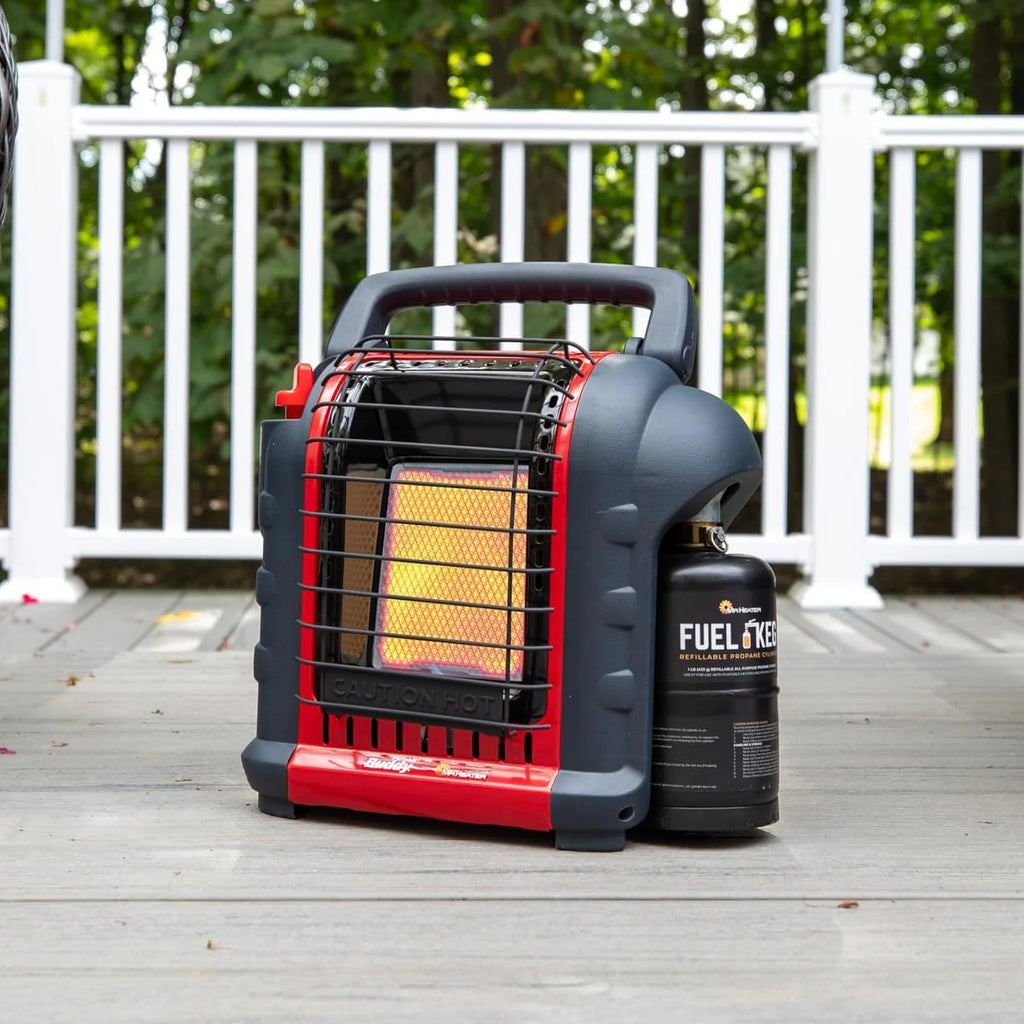 Portable Propane Radiant Heater, 4,000-9,000 BTU, for campers, workshops, patios, and more