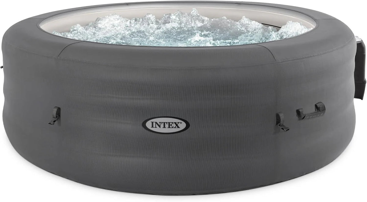 INTEX 28483E SimpleSpa Inflatable Hot Tub 4 Person Bubble Massage Spa Includes Insulated Cover