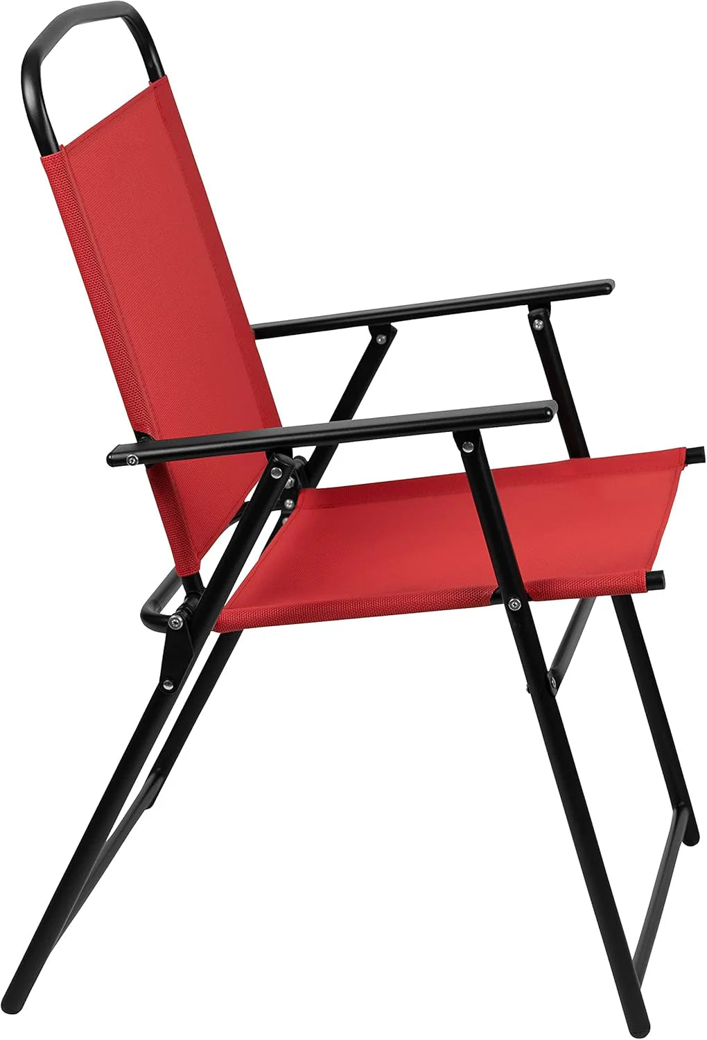 EMMA + OLIVER 6 Piece Brown Patio Garden Set with Umbrella Table and Set of 4 Folding Chairs