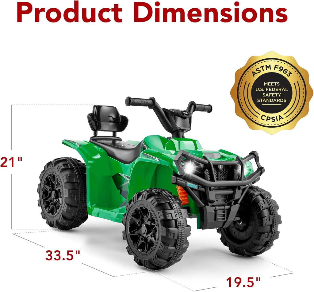 Best Choice Products 12V Kids Ride-On Electric ATV, 4-Wheeler Quad Car Toy w/Bluetooth Audio, 2.4mph Max Speed, Treaded Tires, LED Headlights, Radio