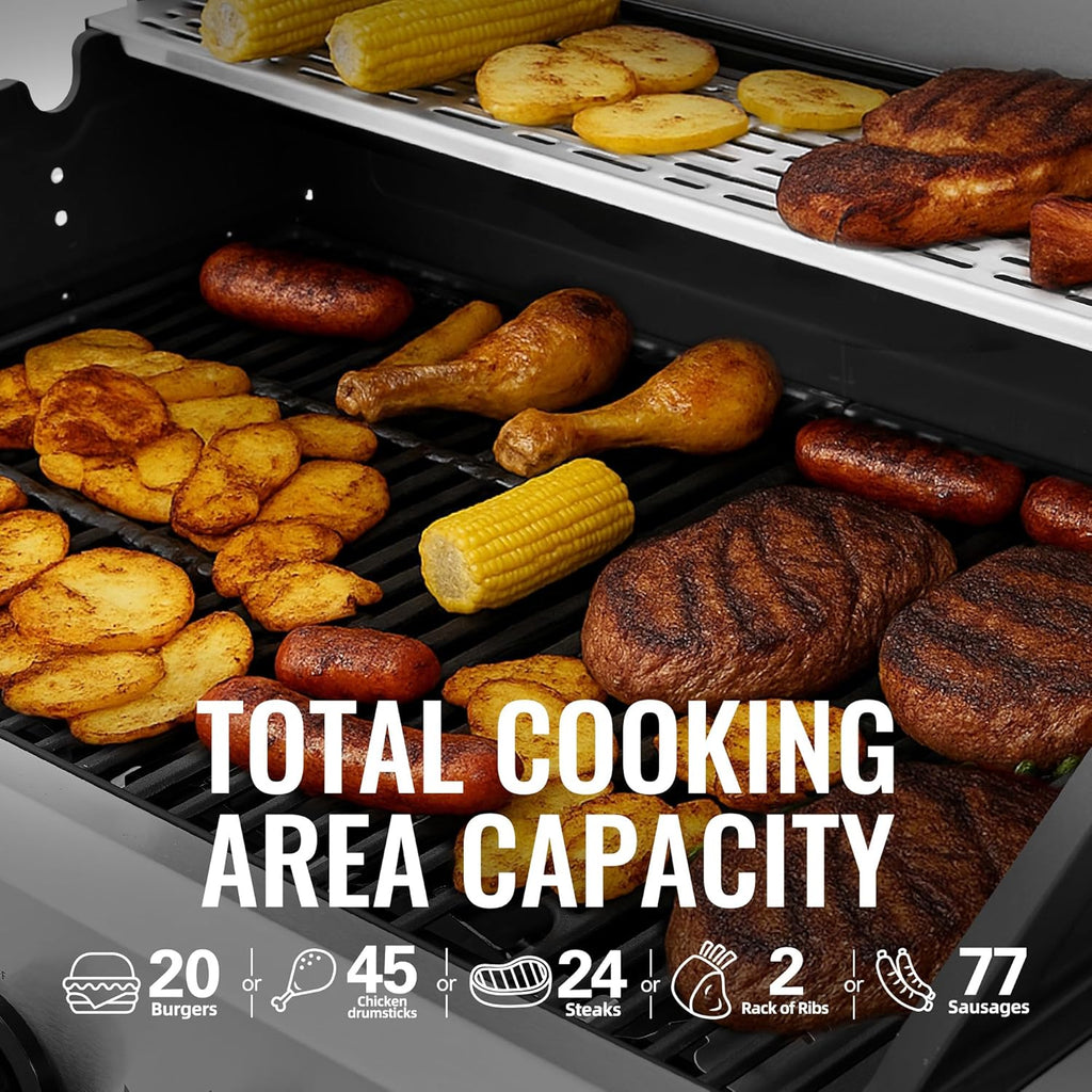 Royal Gourmet GA5401T 5-Burner BBQ Liquid Propane Gas Grill Stainless Steel 61000 BTU Output