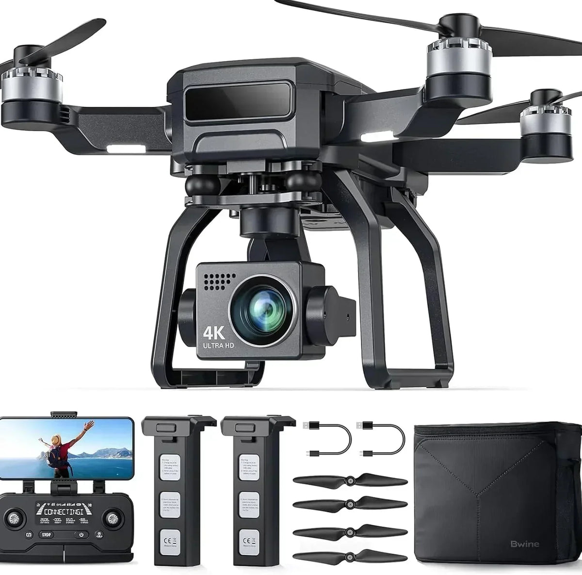 Adult-specific camera drone with 4K UHD aerial photography 3-axis gimbal 10000-foot control