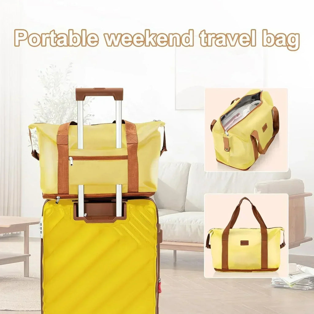 5 piece luggage set expandable suitcase 22x14x9 aviation certified durable waterproof travel set