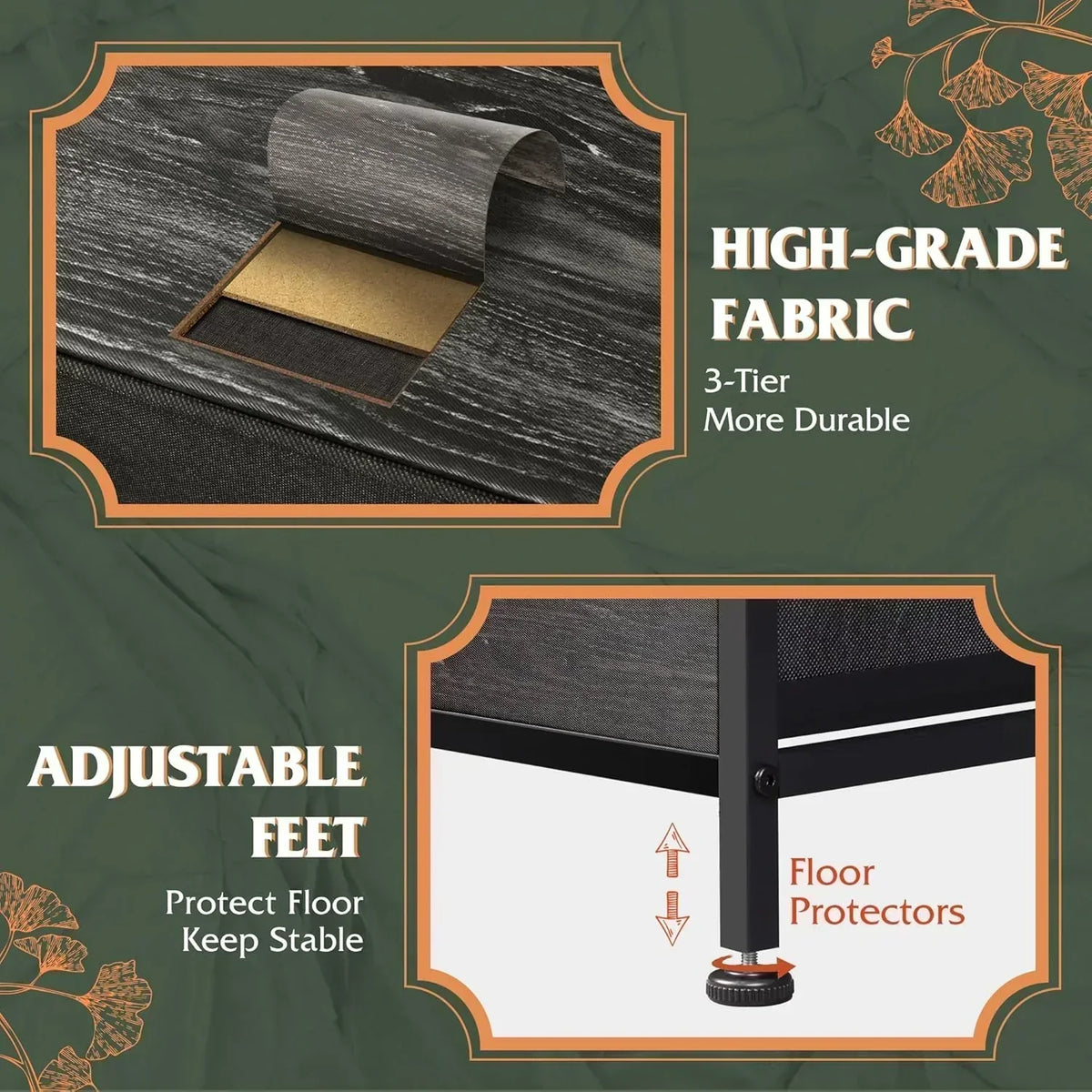 Storage Organizer Unit 11 Fabric Bins Storage Drawers Organizer Steel Frame Tall Storage Tower
