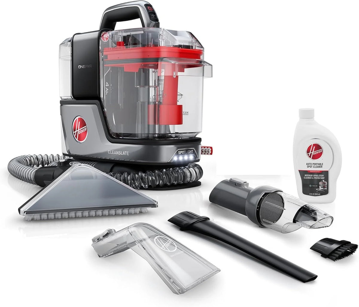Hoover CleanSlate Plus Portable Carpet & Upholstery Spot Cleaner with Powerful Suction and Multiple Tools