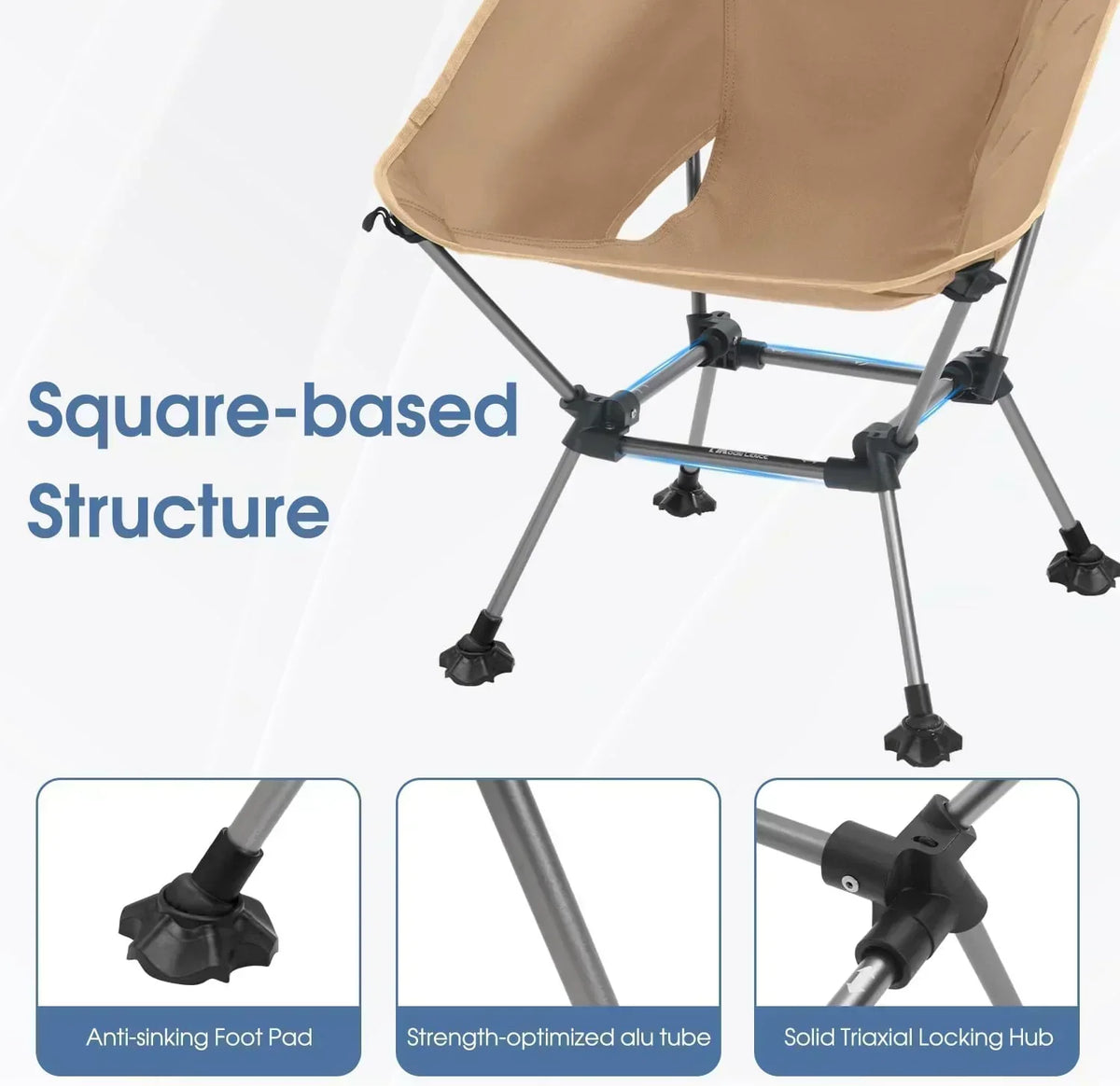 Portable Camping Chair Plus Folding Chair for Backpacking and Hiking