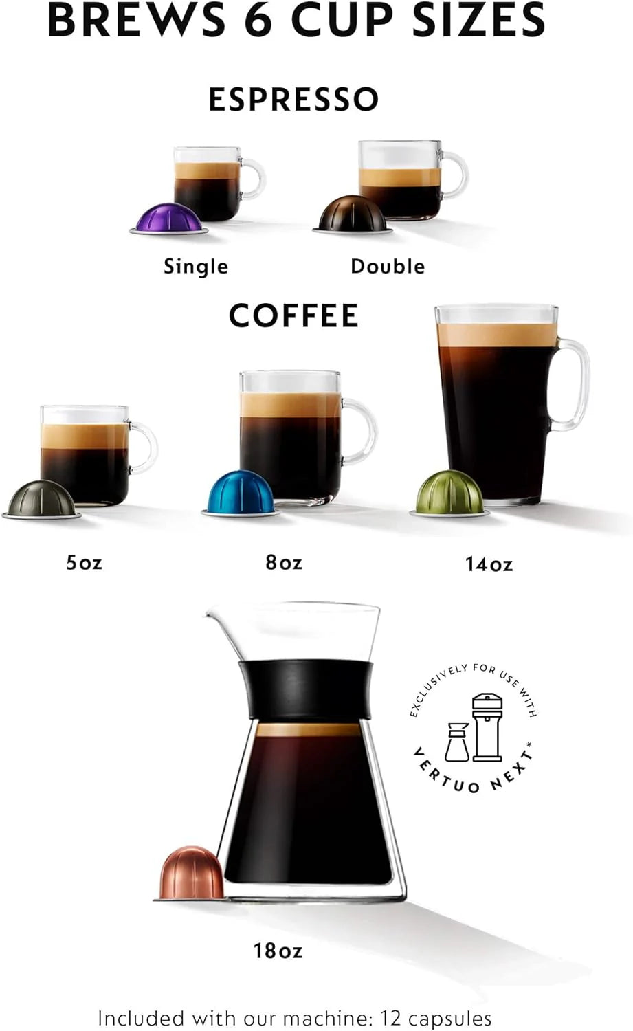 Nespresso Vertuo Next Coffee and Espresso Maker by De'Longhi, White