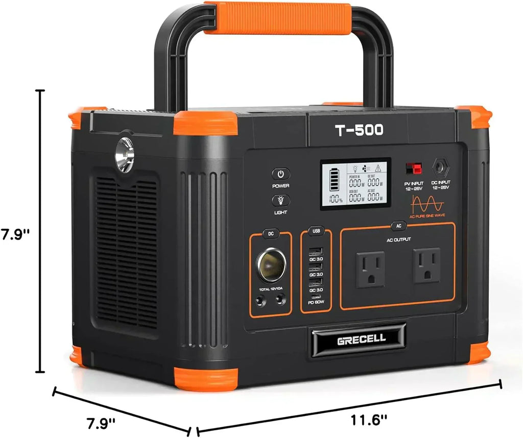 Portable Power Station 300W (Peak 600W) 230.88Wh Solar Generator 60W USB-C PD Output