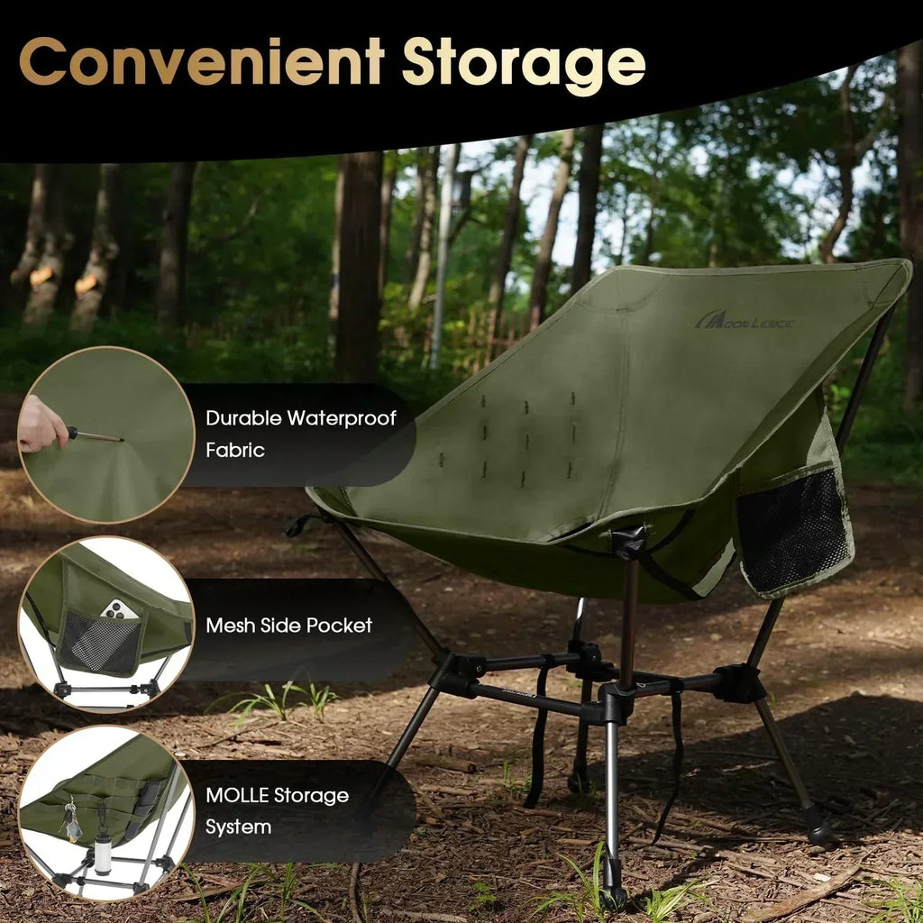 Portable Camping Chair Plus Folding Chair for Backpacking and Hiking