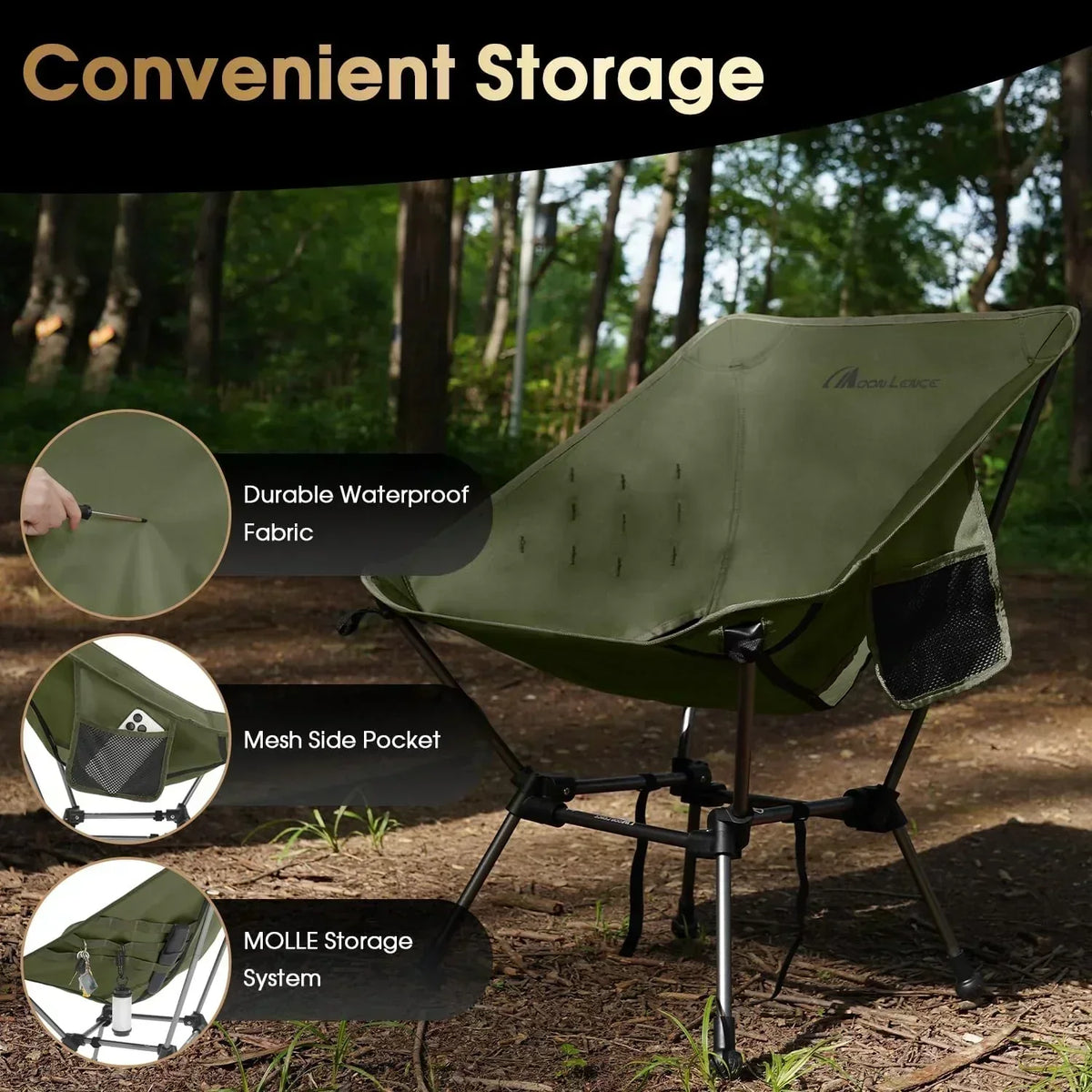 Portable Camping Chair Plus Folding Chair for Backpacking and Hiking