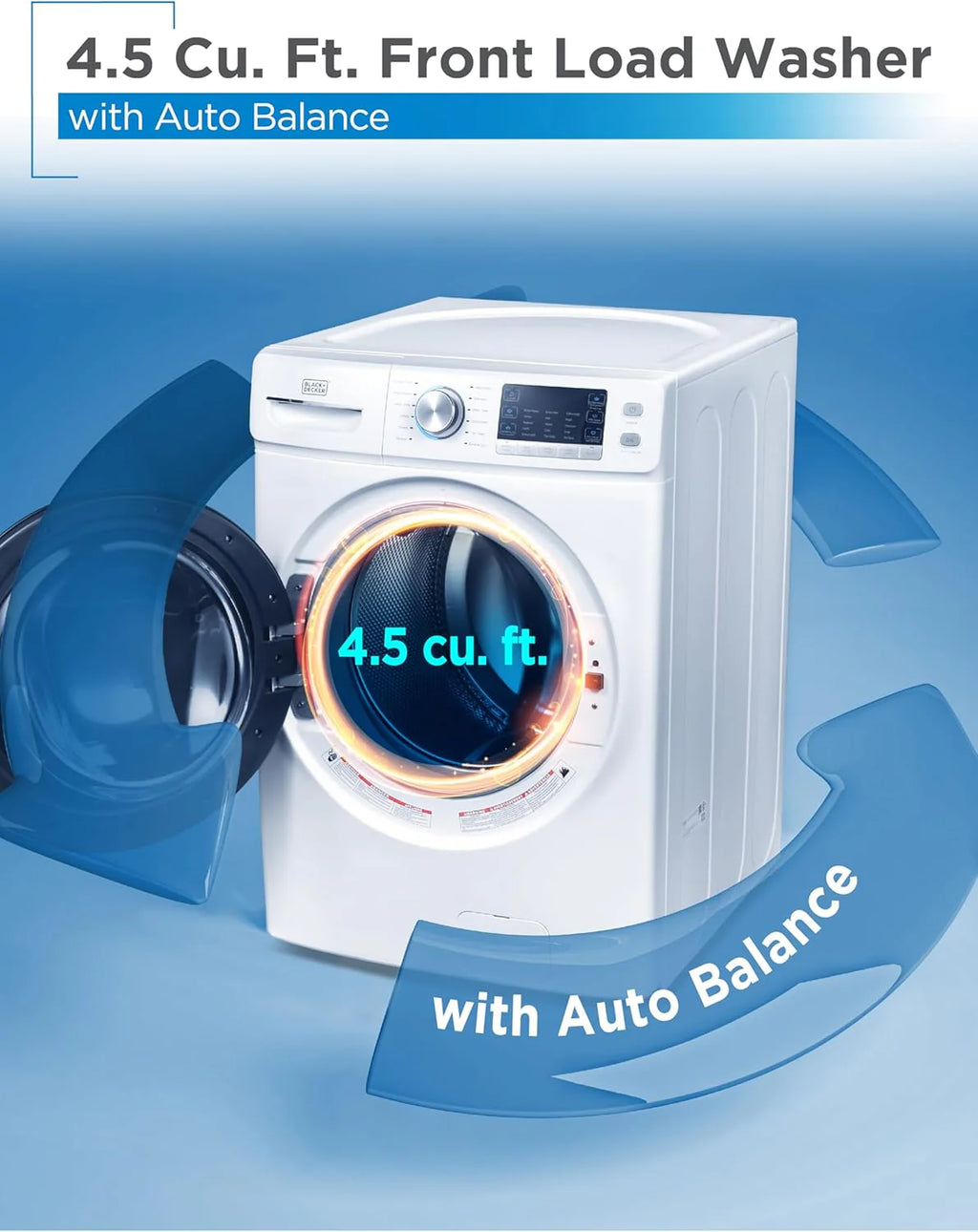 Portable Washer 6.6 lb. Capacity Washing Machine for Homes & Apartments 5 Wash Cycles Quick Connect Sink Adapter and Drain Hose Included Transparent Lid