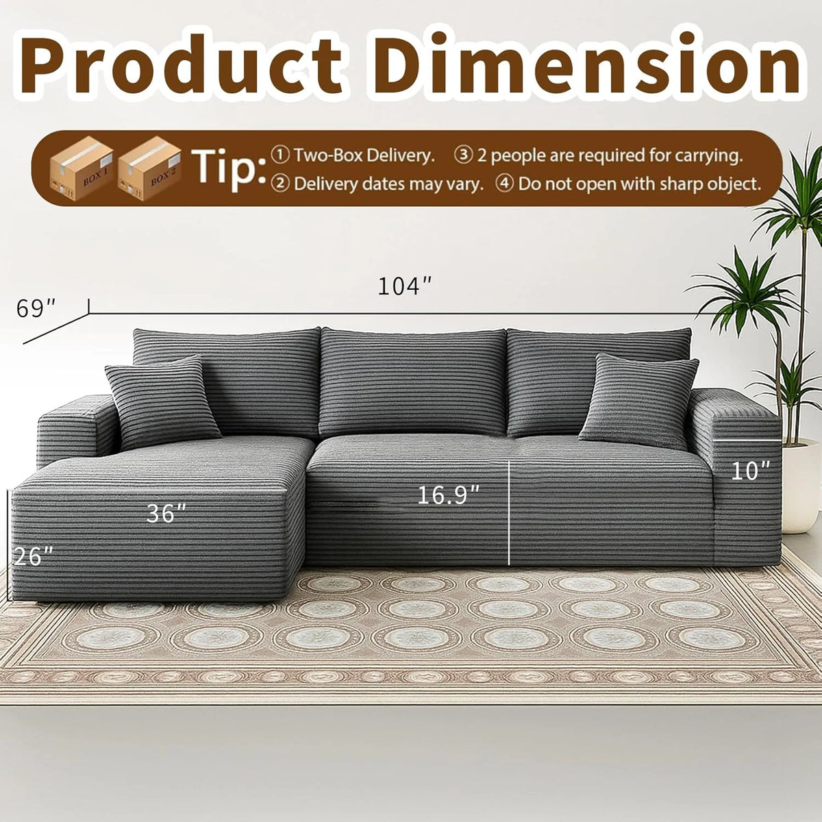 Cloud section sofa and L-shaped recliner modern modular sofa with deep seats