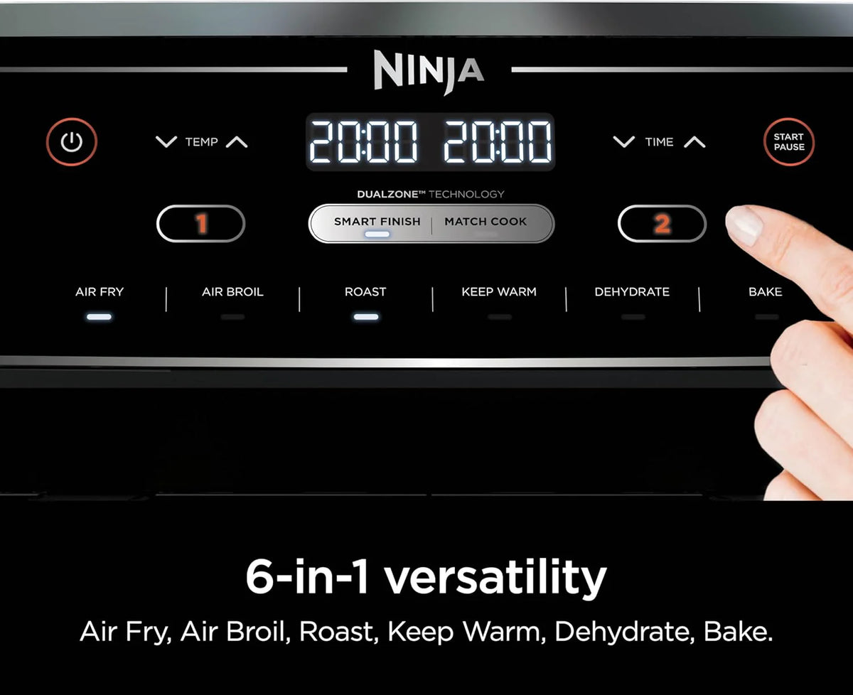 Ninja Foodi 6-in-1 FlexBasket Air Fryer with 7-Quart MegaZone and Basket Divider