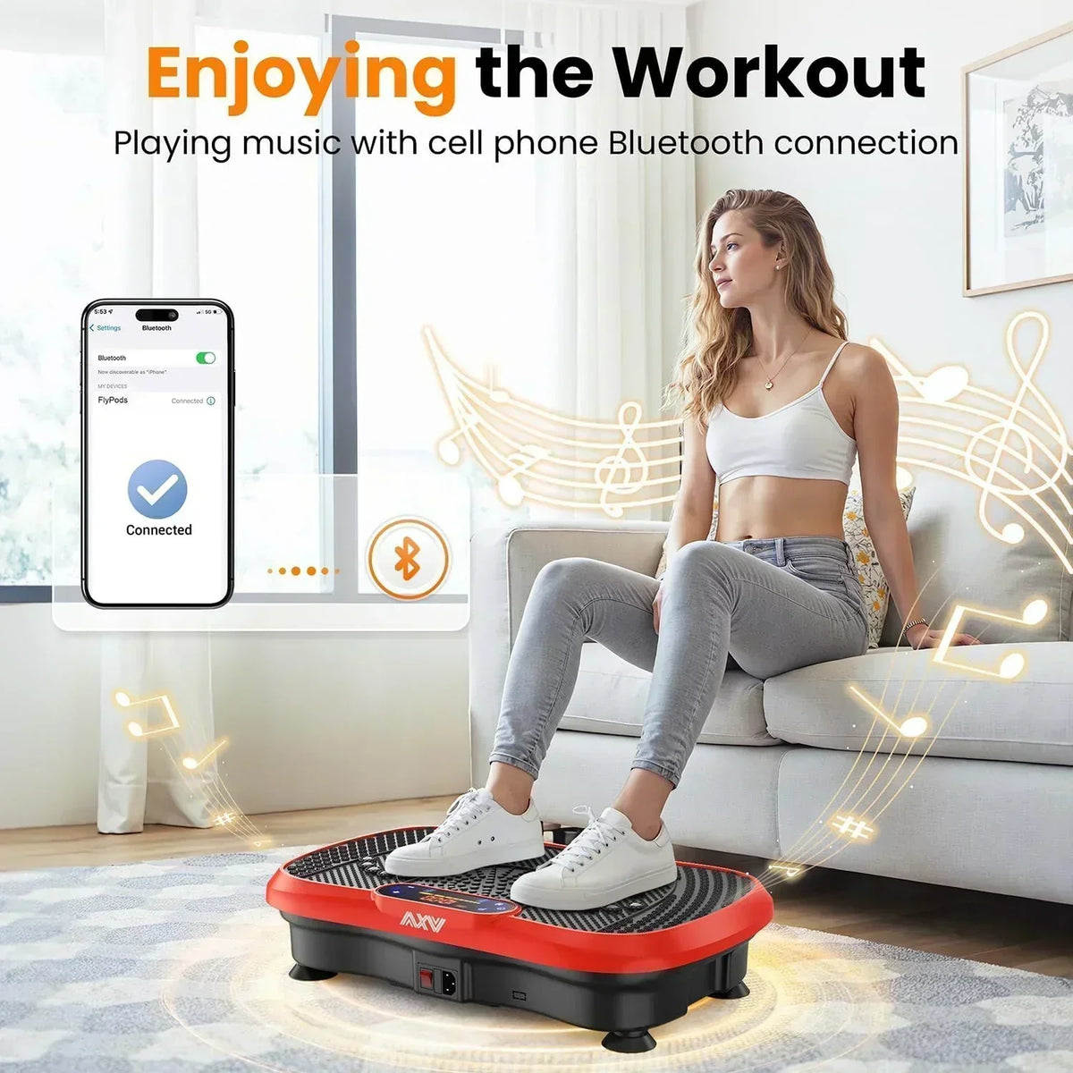 AXV Vibration Plate Fitness Platform Trainer Suitable for men and women to lose weight