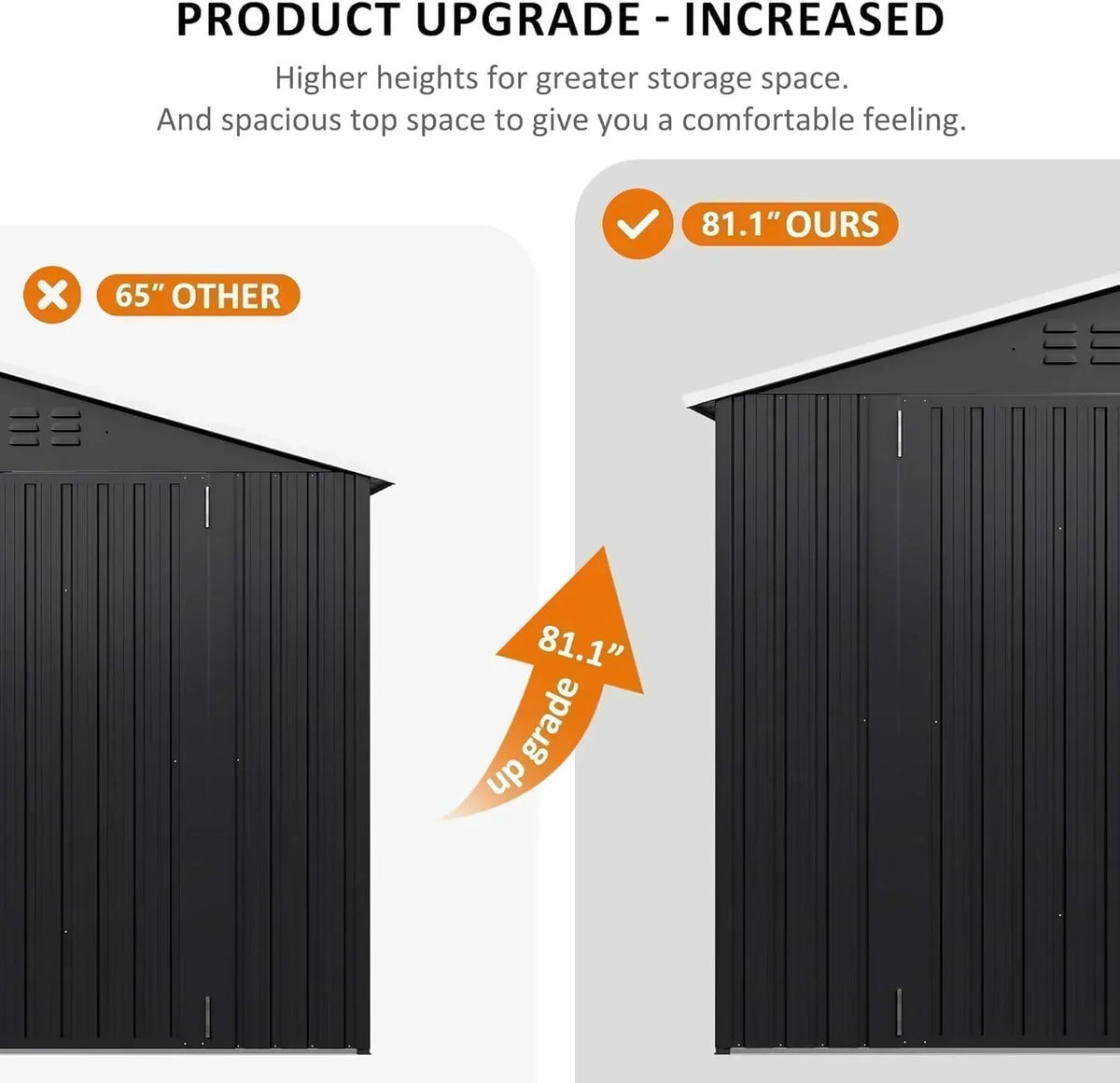 polar aurora 8x12 ft outdoor storage shed metal garden shed frame structure tool sheds