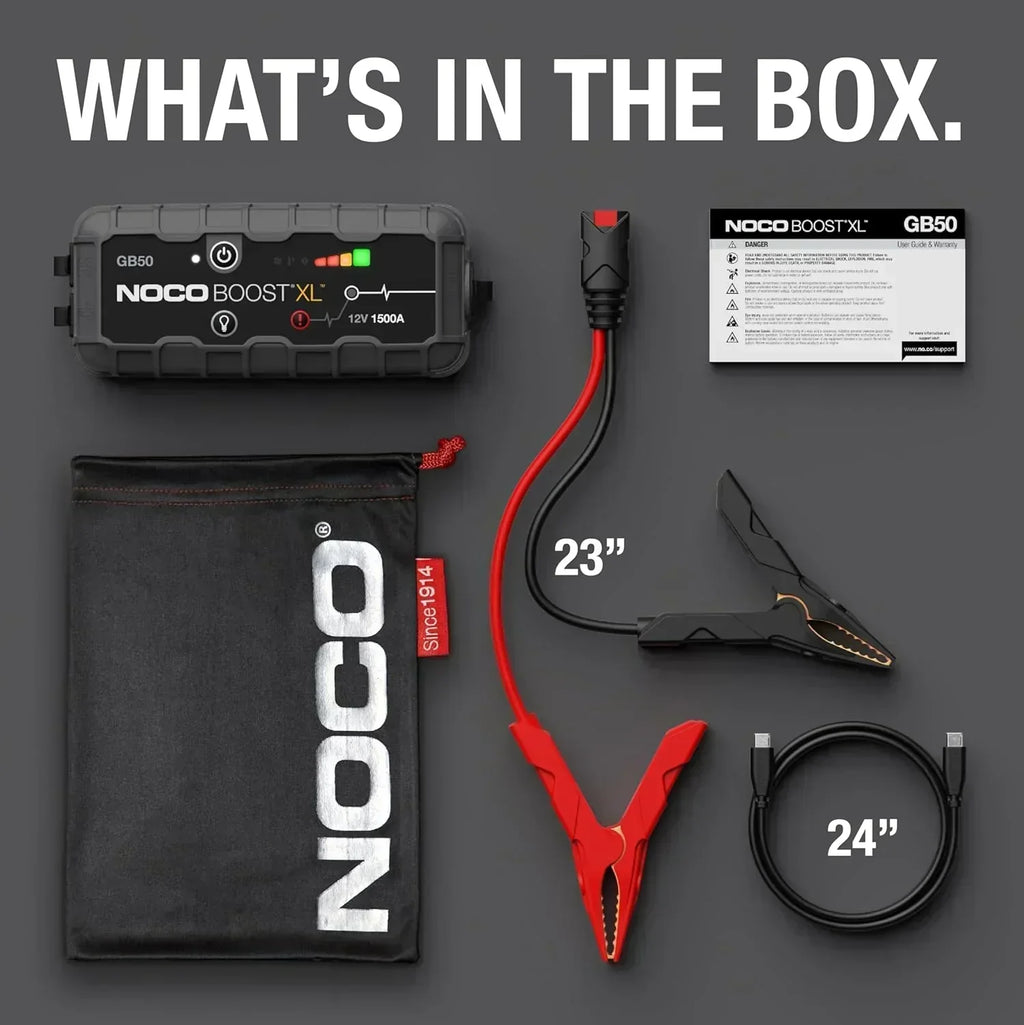 NOCO Boost XL GB50 1500 Amp 12-Volt UltraSafe Lithium Jump Starter Box Car Battery Booster Pack